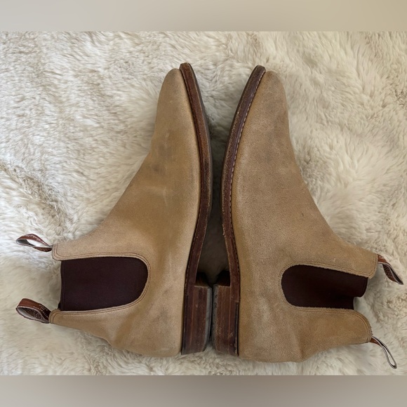 R.M. Williams  Craftsman Boot Wood Ash Cream Suede Leather Ankle Boot Size 10 - Picture 5 of 7